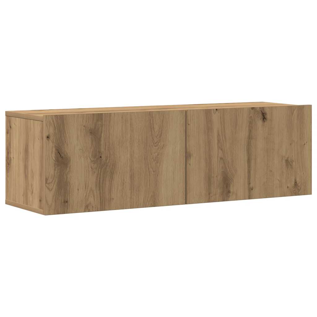 6 Piece TV Cabinet Set Wall-mounted Artisan Oak Engineered Wood