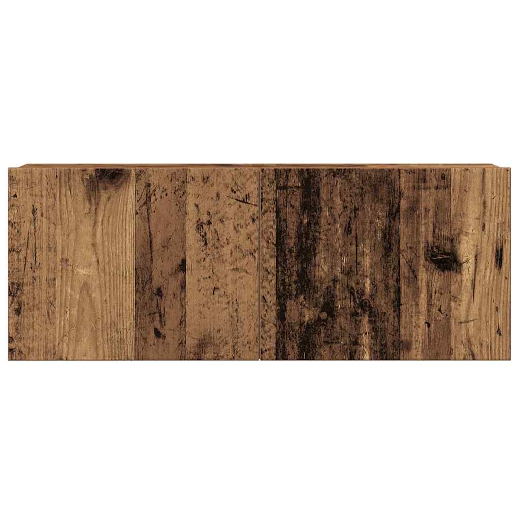 6 Piece TV Cabinet Set Wall-mounted Old Wood Engineered Wood