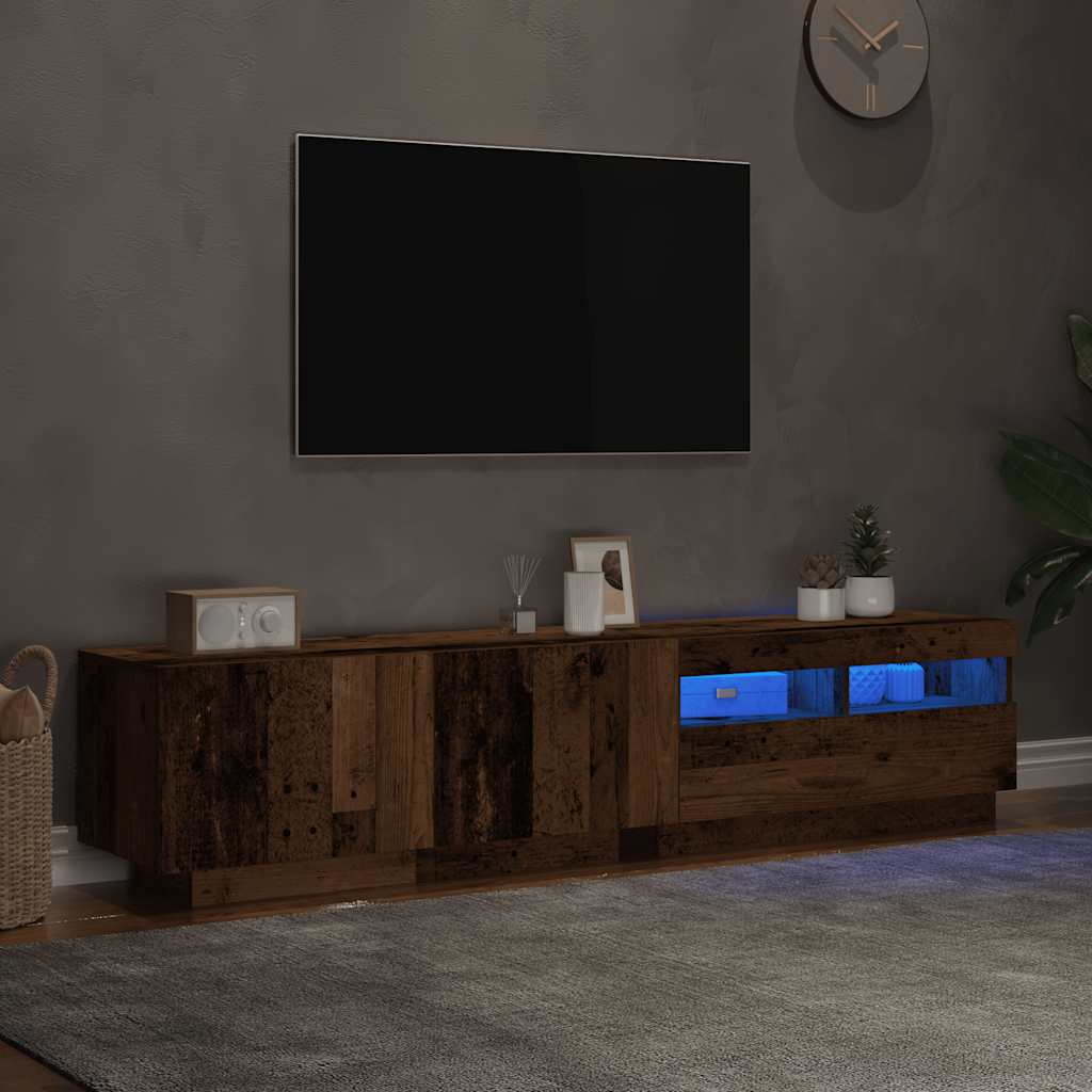 TV Cabinet | Old wood | Engineered wood | Large | Adjustable Armrests