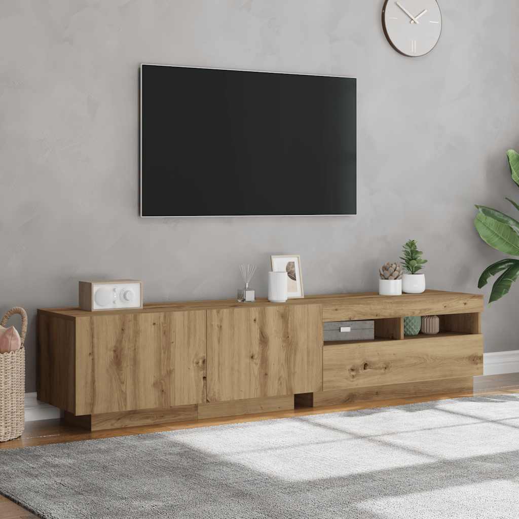 TV Cabinet | Artisan Oak | Engineered Wood | Large | TV Cabinet