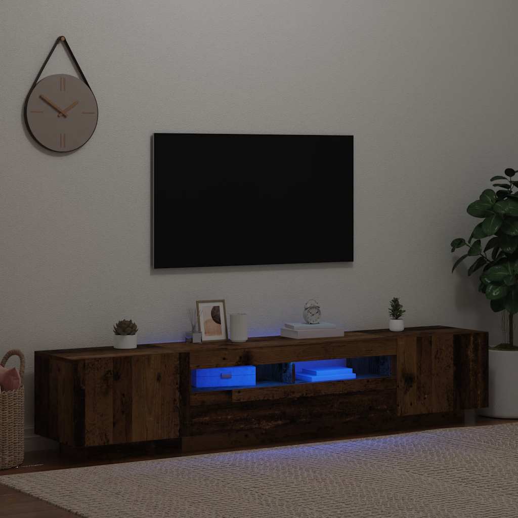 TV Cabinet | Old wood | Engineered wood | 200x35x40 cm | TV Cabinet