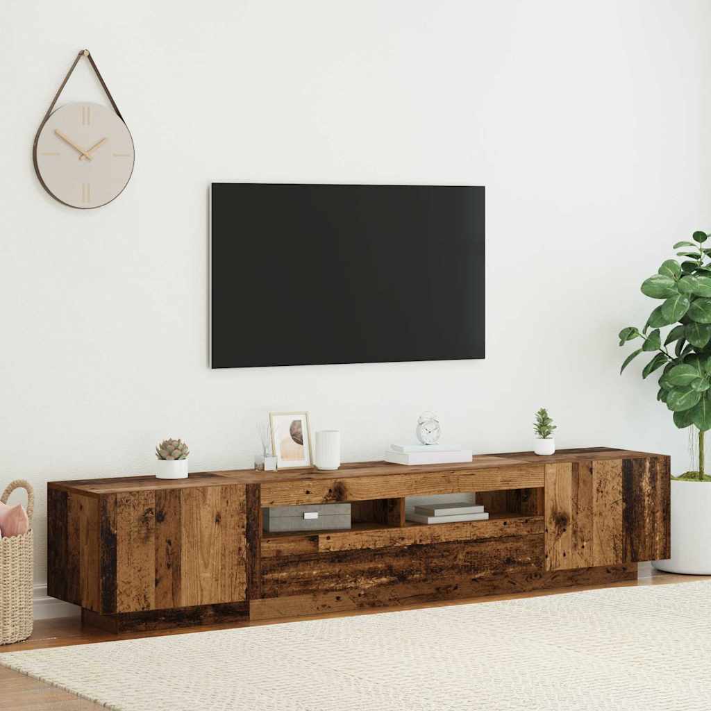 TV Cabinet | Old wood | Engineered wood | 200x35x40 cm | TV Cabinet