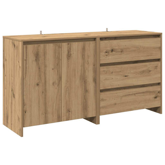 2 Piece Sideboard Artisan Oak Engineered Wood