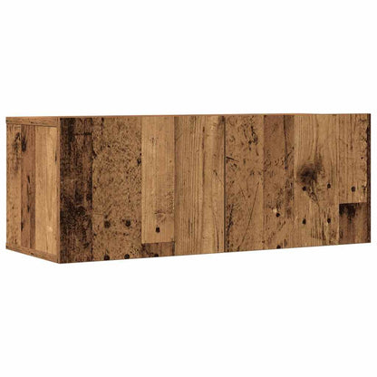 3 Piece TV Cabinet Set Wall-mounted Old Wood Engineered Wood
