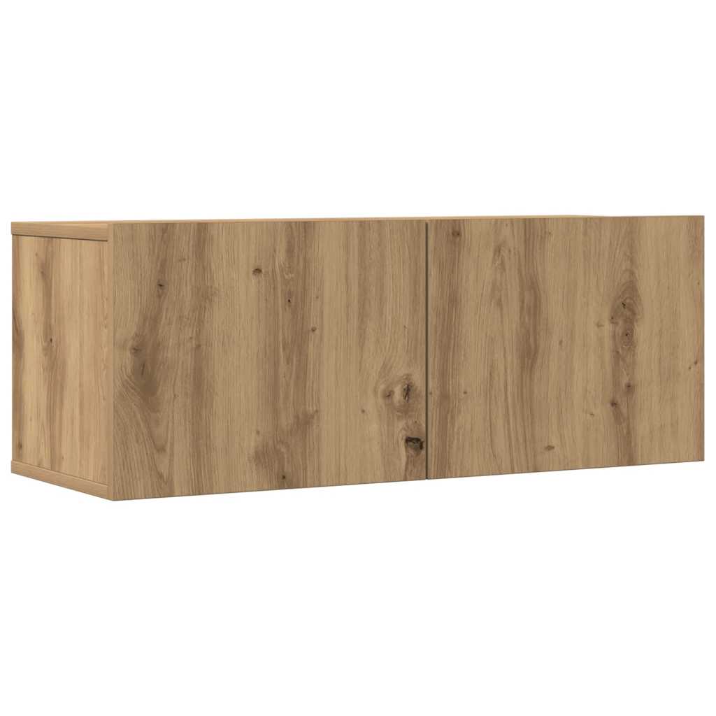 3 Piece TV Cabinet Set Wall-mounted Artisan Oak Engineered Wood