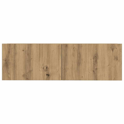 7 Piece TV Cabinet Set Wall-mounted Artisan Oak Engineered Wood