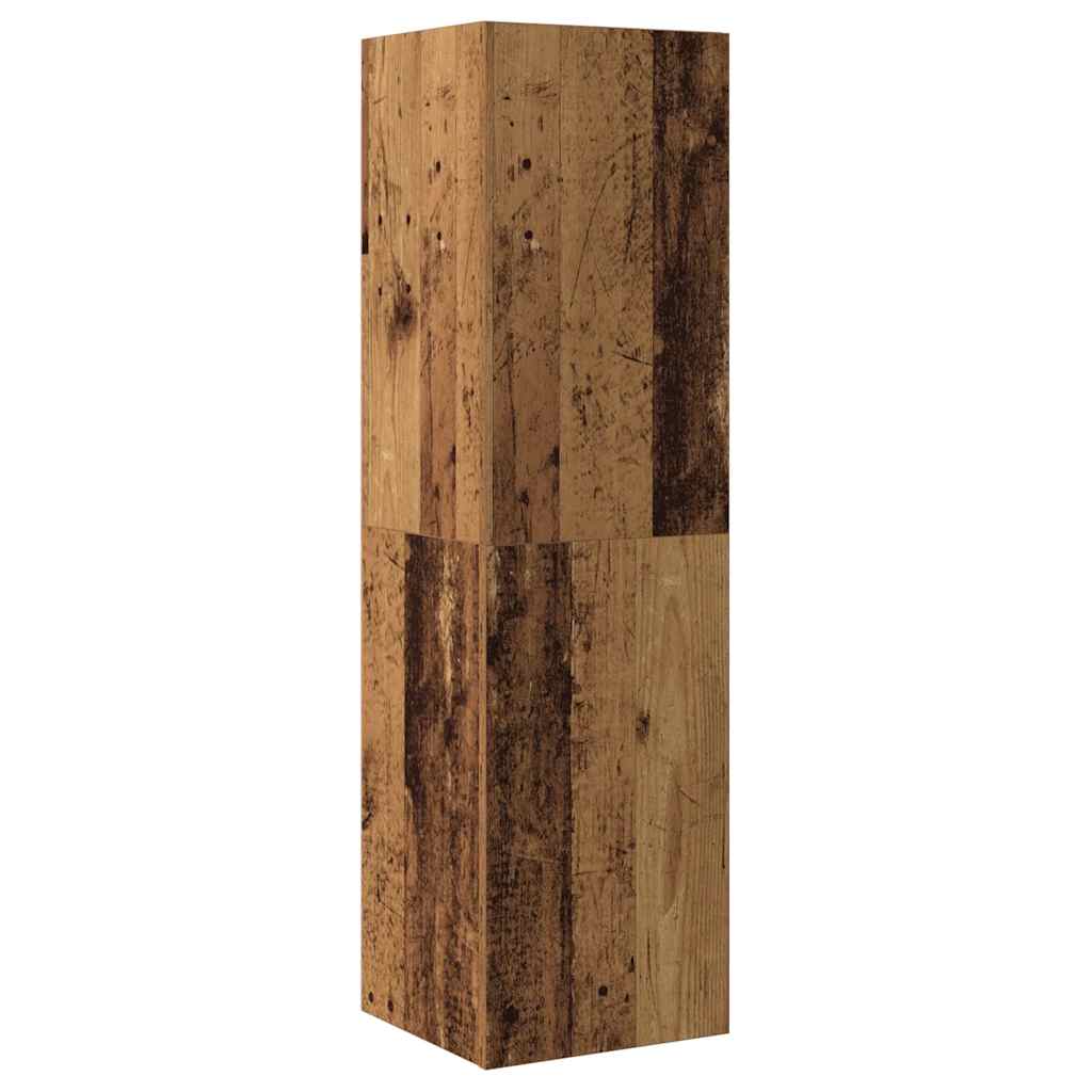 7 Piece TV Cabinet Set Wall-mounted Old Wood Engineered Wood