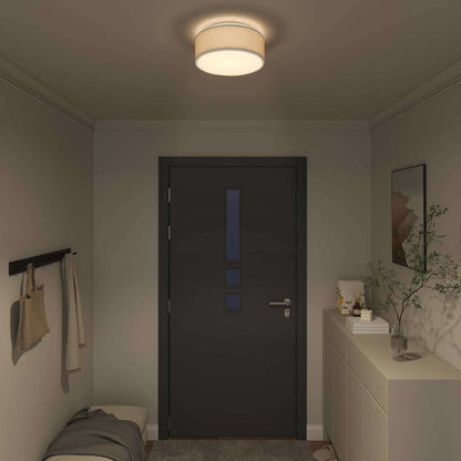 Ceiling Lamp with Spotlights Grey 30 x 30 x 13.5 cm Fabric