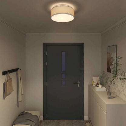 Ceiling Lamp with Spotlights Grey 38 x 38 x 13.5 cm Fabric