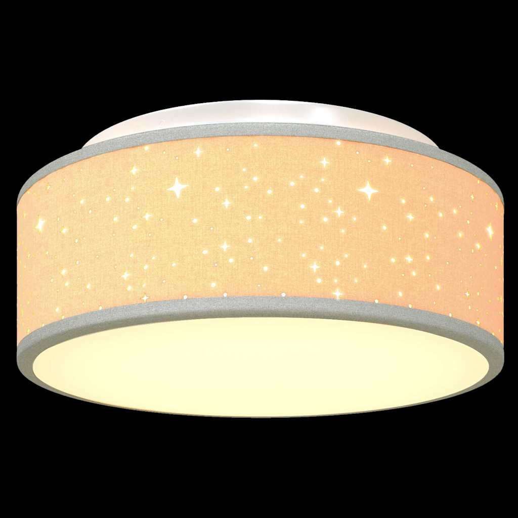 Ceiling Lamp with Spotlights Grey 30 x 30 x 13.5 cm Fabric