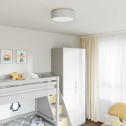Ceiling Lamp with Spotlights Grey 38 x 38 x 13.5 cm Fabric