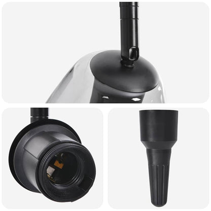Ceiling Spotlight Black 33 x 13 x 26 cm Glass and Metal