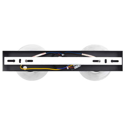 Ceiling Spotlight Black 33 x 13 x 26 cm Glass and Metal