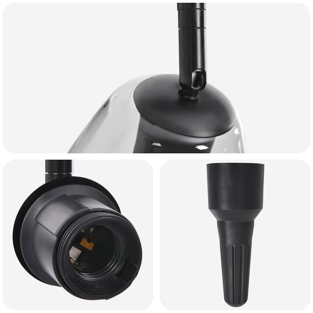 Ceiling Spotlight Black 73.5 x 13 x 26 cm Glass and Metal