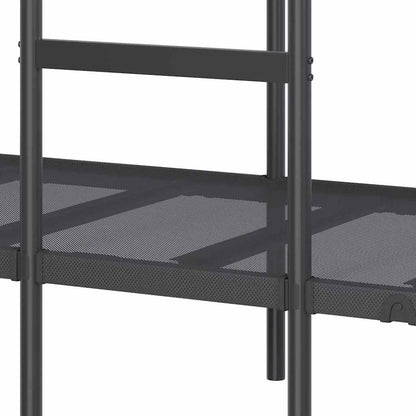 Bunk Bed without Mattress Black 75x190 cm Small Single Steel