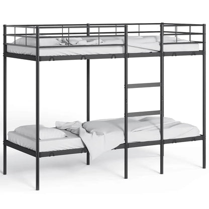 Bunk Bed without Mattress Black 80x200 cm Steel