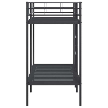 Bunk Bed without Mattress Black 80x200 cm Steel