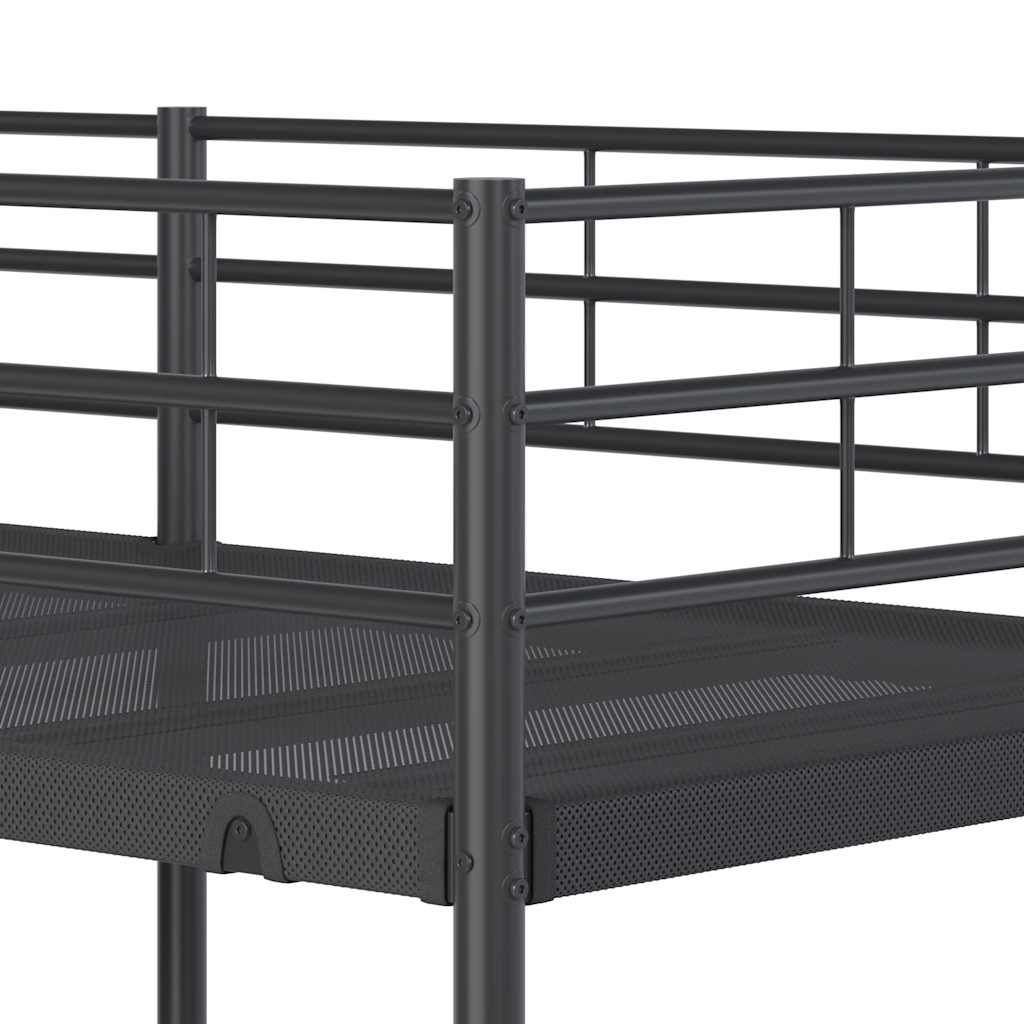 Bunk Bed without Mattress Black 80x200 cm Steel