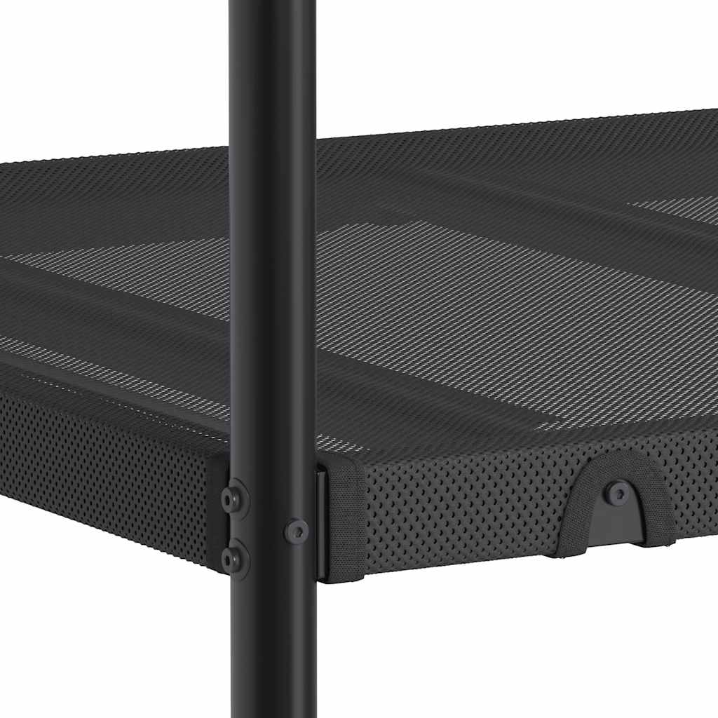 Bunk Bed without Mattress Black 100x190 cm Steel