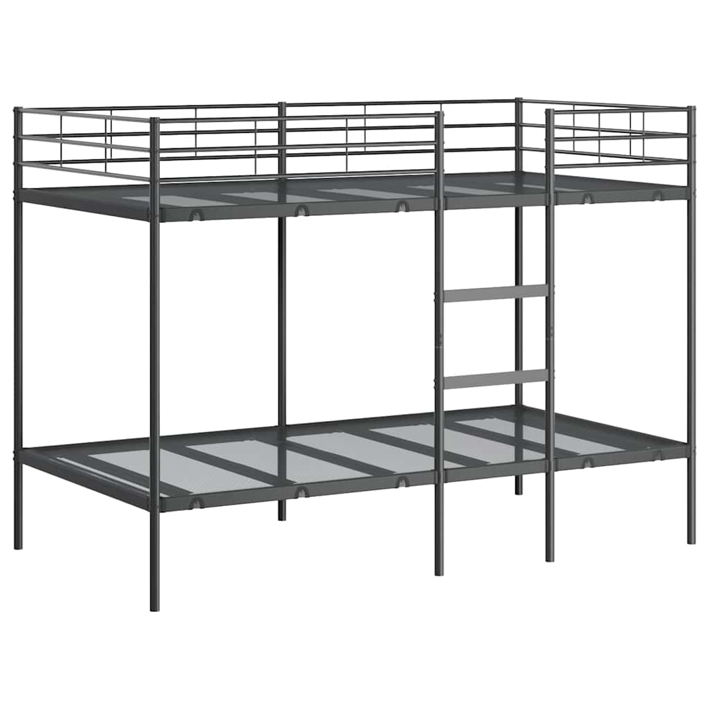 Bunk Bed without Mattress Black 100x200 cm Steel