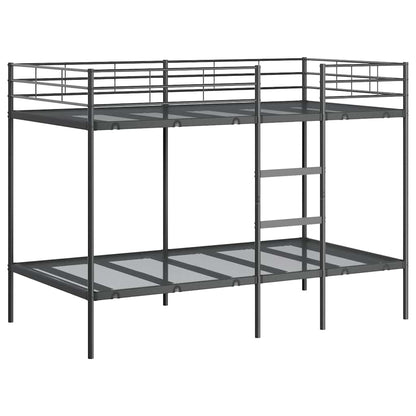 Bunk Bed without Mattress Black 100x200 cm Steel