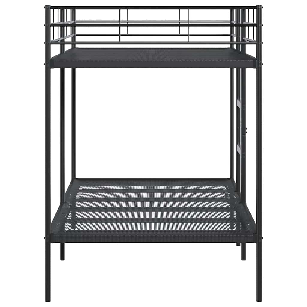 Bunk Bed without Mattress Black 100x200 cm Steel