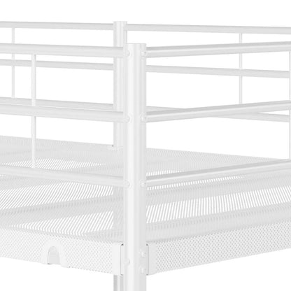 Bunk Bed without Mattress White 90x190 cm Single Steel