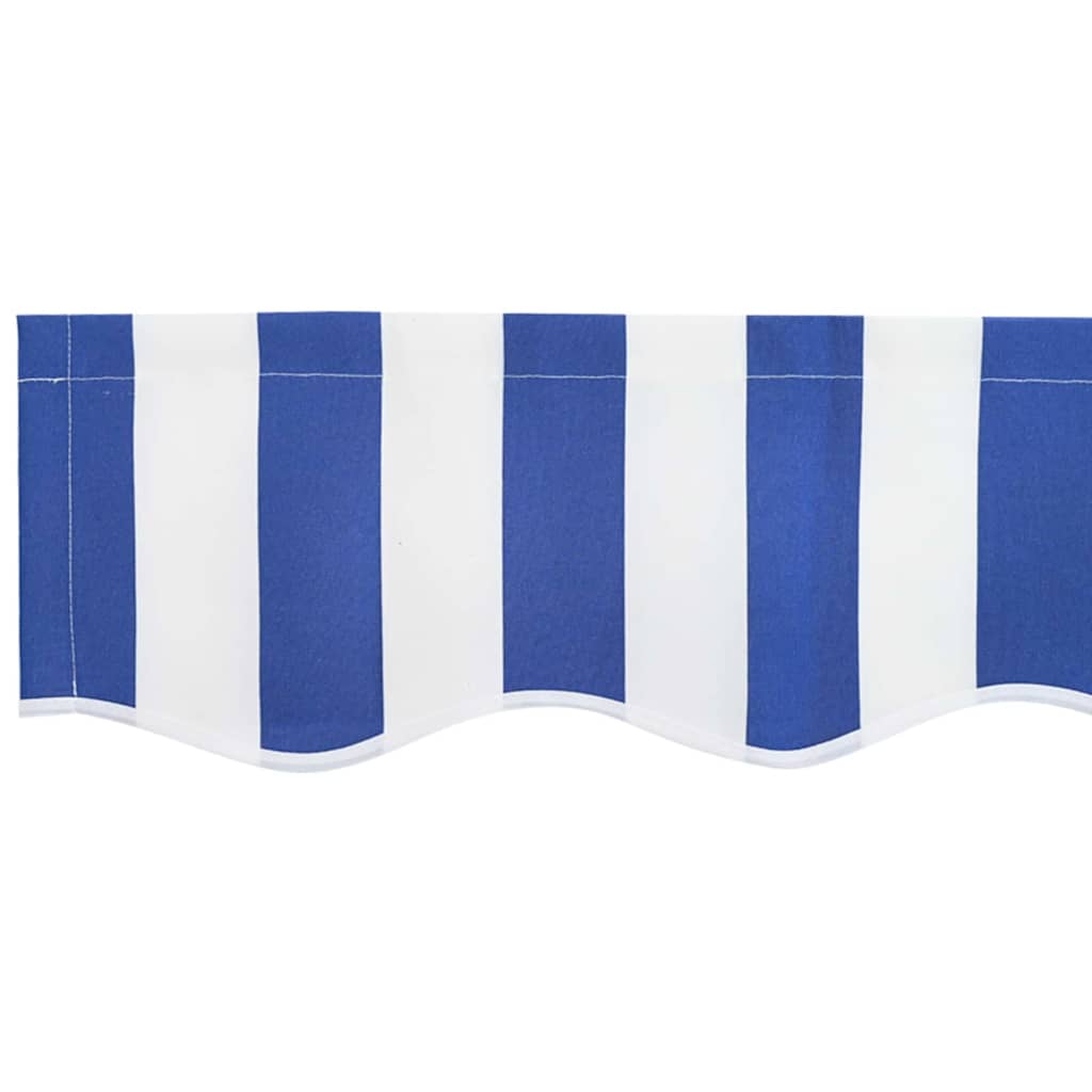 Awning Replacement Fabric Blue and White 2.5 x 2 m Polyester