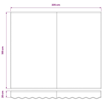 Awning Replacement Fabric Blue and White 2.5 x 2 m Polyester