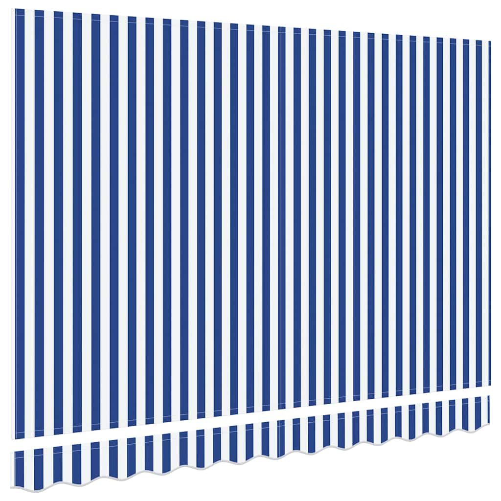 Awning Replacement Fabric Blue and White 3 x 2 m Polyester