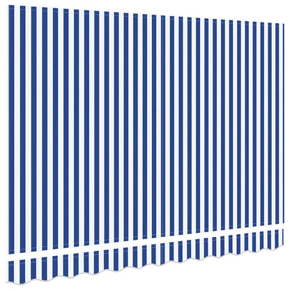 Awning Replacement Fabric Blue and White 3 x 2 m Polyester