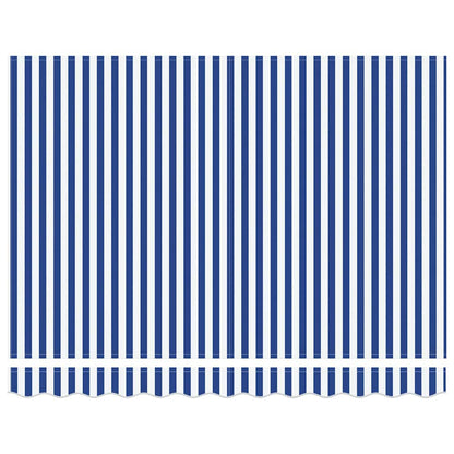 Awning Replacement Fabric Blue and White 3 x 2 m Polyester