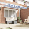 Awning Replacement Fabric Blue and white 350 x 200 cm Canvas