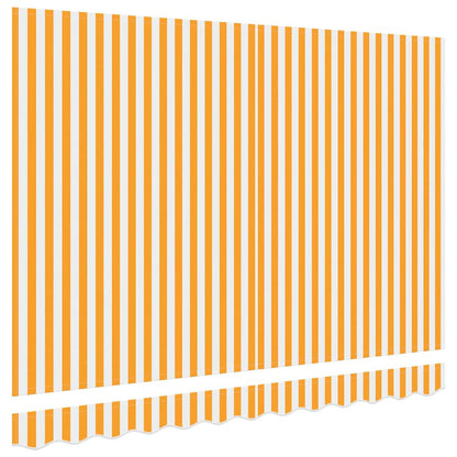 Awning Replacement Fabric Yellow and White 3.5 x 2 m Polyester