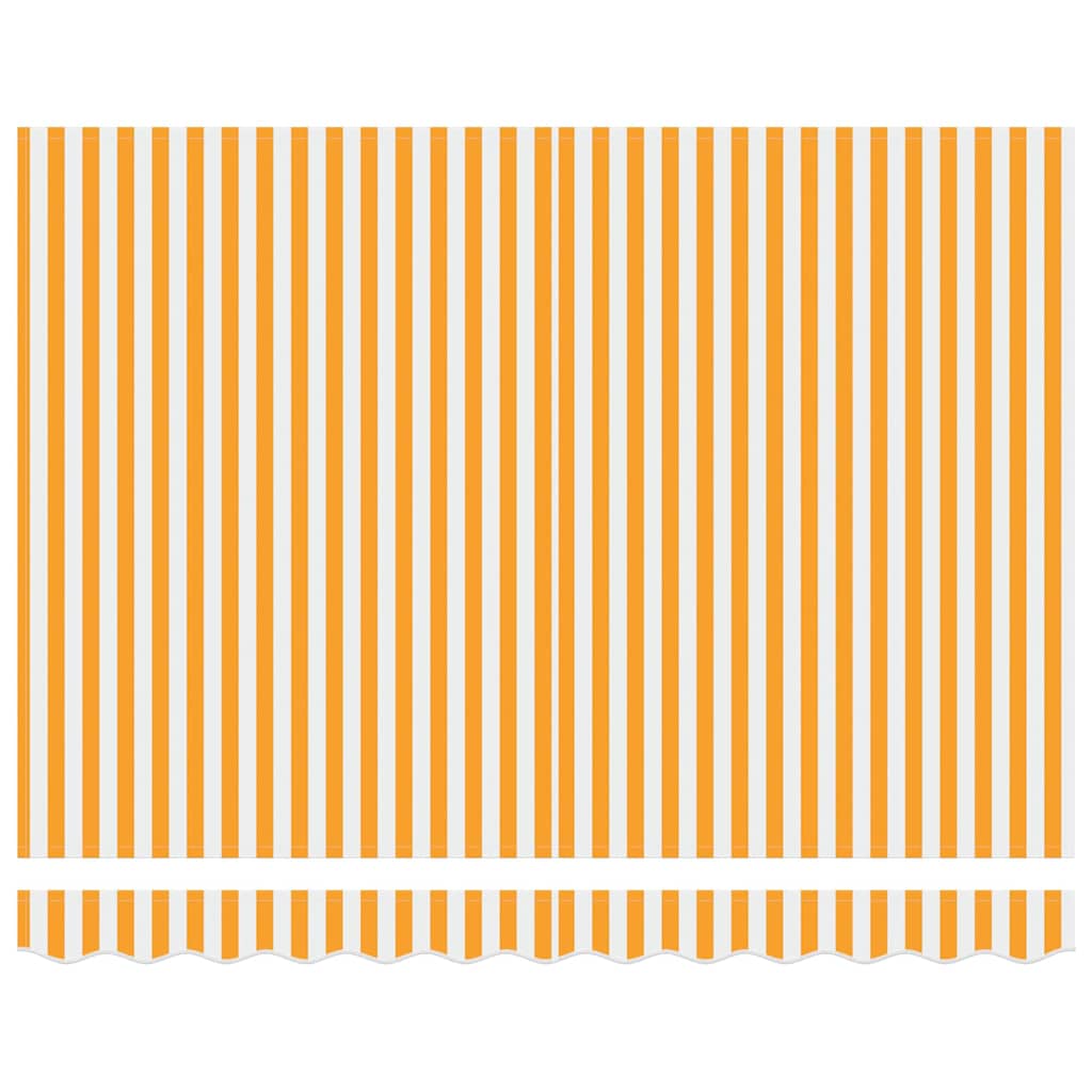 Awning Replacement Fabric Yellow and White 3.5 x 2 m Polyester