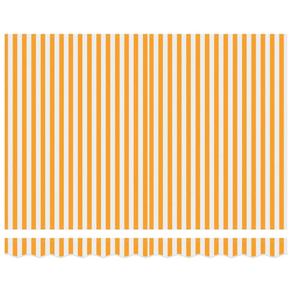 Awning Replacement Fabric Yellow and White 3.5 x 2 m Polyester