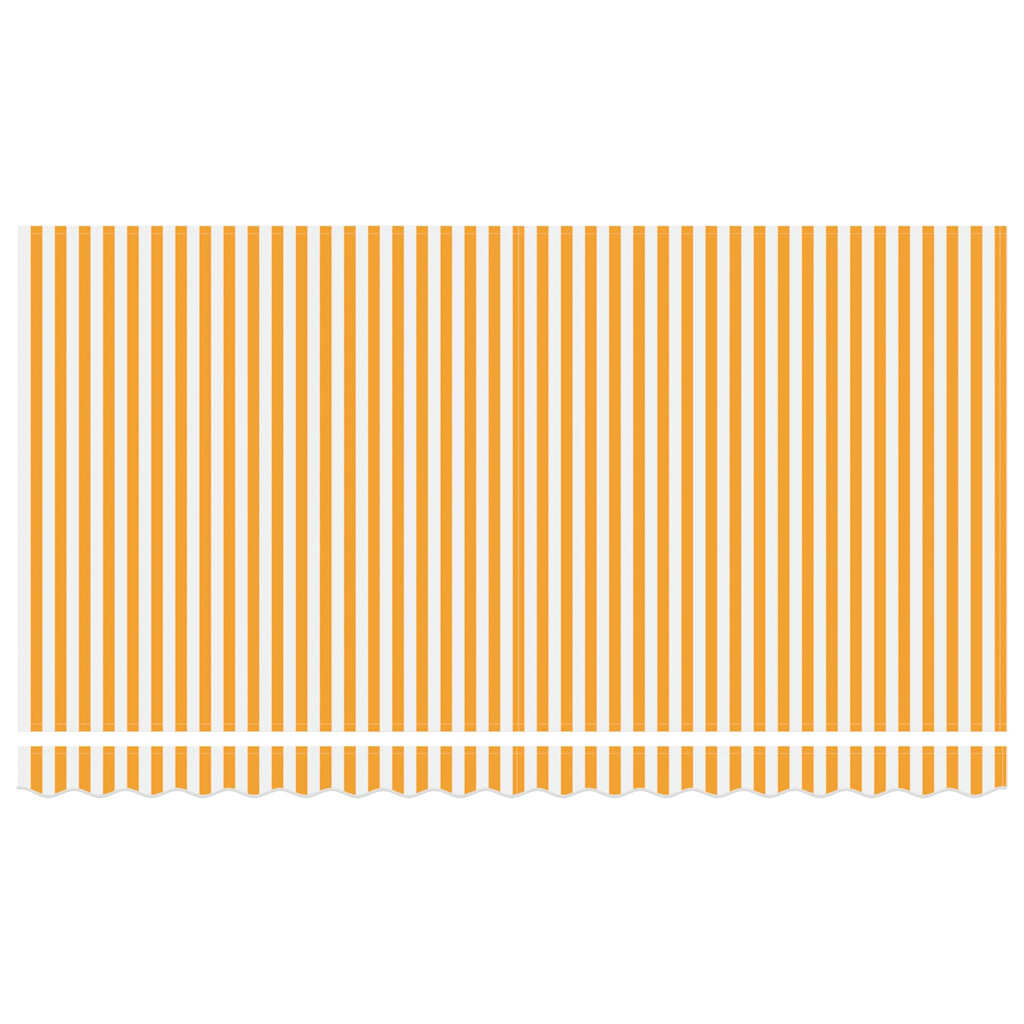 Awning Replacement Fabric Yellow and White 4 x 2 m Polyester