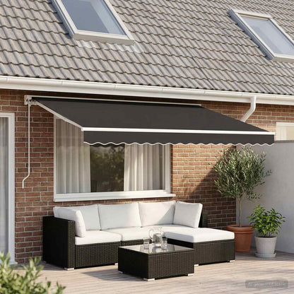 Awning Canopy Replacement for 4x2 m Anthracite Polyester