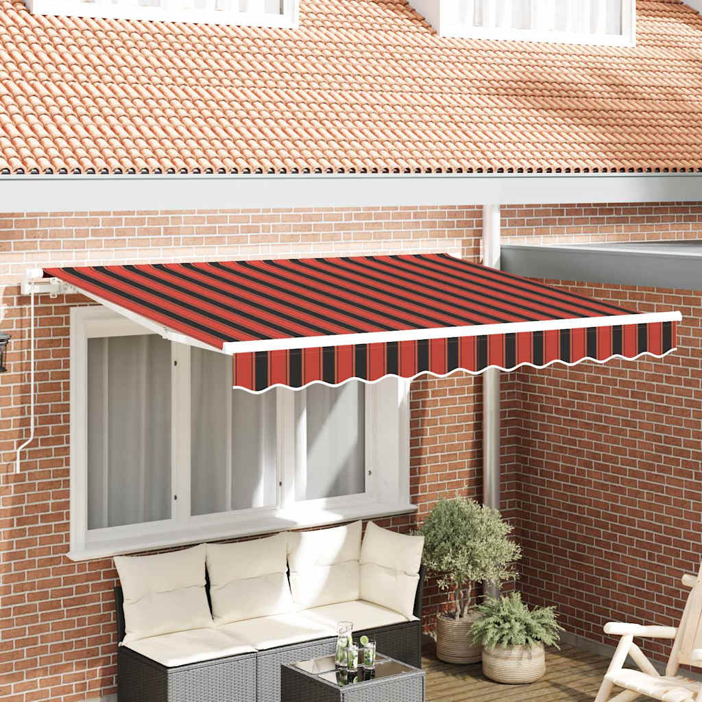 Awning Replacement Fabric Orange and Brown 2.5 x 2 m Polyester