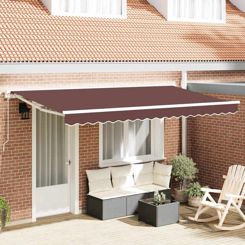 Awning Replacement Fabric Brown 4 x 2 m Polyester