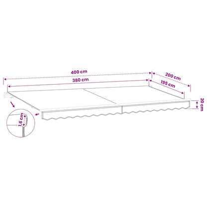 Awning Canopy Replacement for 4x2 m Brown Polyester