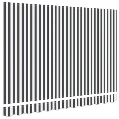 Awning Replacement Fabric Anthracite and White 2.5 x 2 m