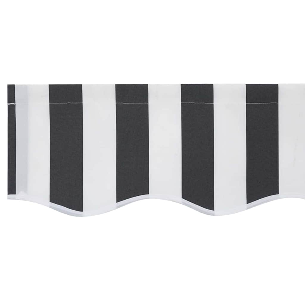 Awning Replacement Fabric Anthracite and White 3.5 x 2 m