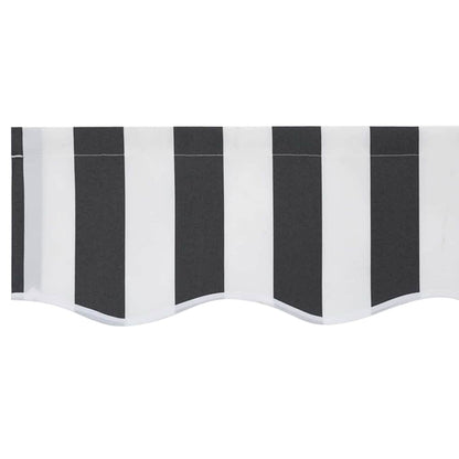 Awning Replacement Fabric Anthracite and White 3.5 x 2 m