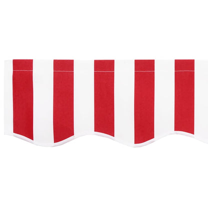 Awning Replacement Fabric Red and White 2.5 x 2 m Polyester