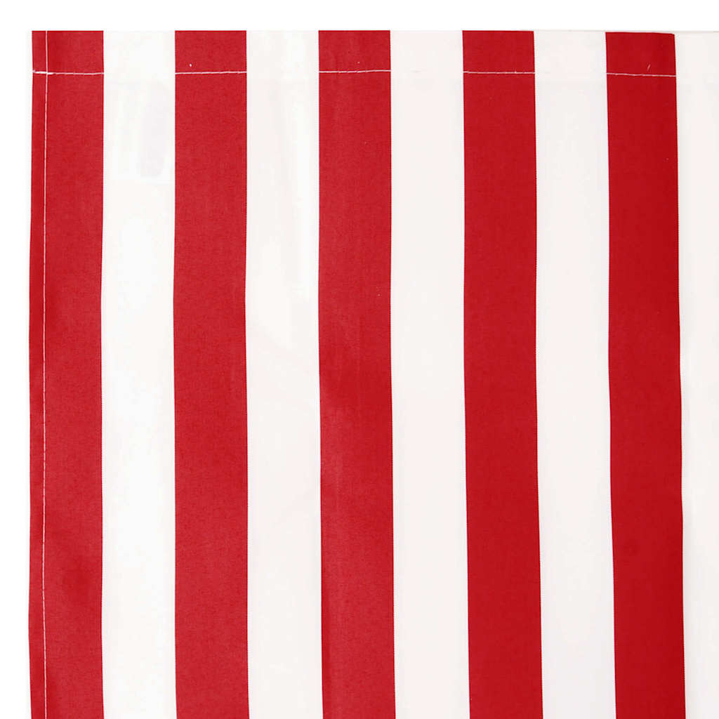 Awning Replacement Fabric Red and White 2.5 x 2 m Polyester
