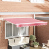 Awning Replacement Fabric Red and white 350 x 200 cm Canvas