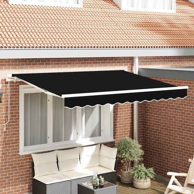 Awning Replacement Fabric Black 350 x 200 cm Canvas
