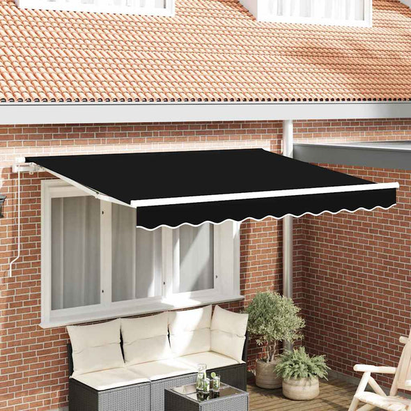 Awning Replacement Fabric Black 300 x 250 cm Canvas