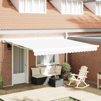 Awning Replacement Fabric White 4 x 3.5 m Polyester